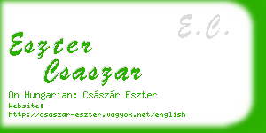 eszter csaszar business card